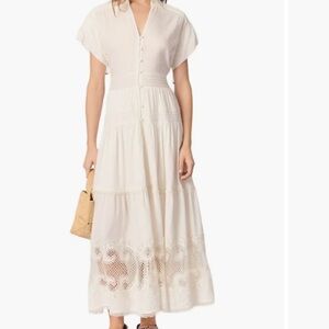 Maje Embroidered Maxi Dress